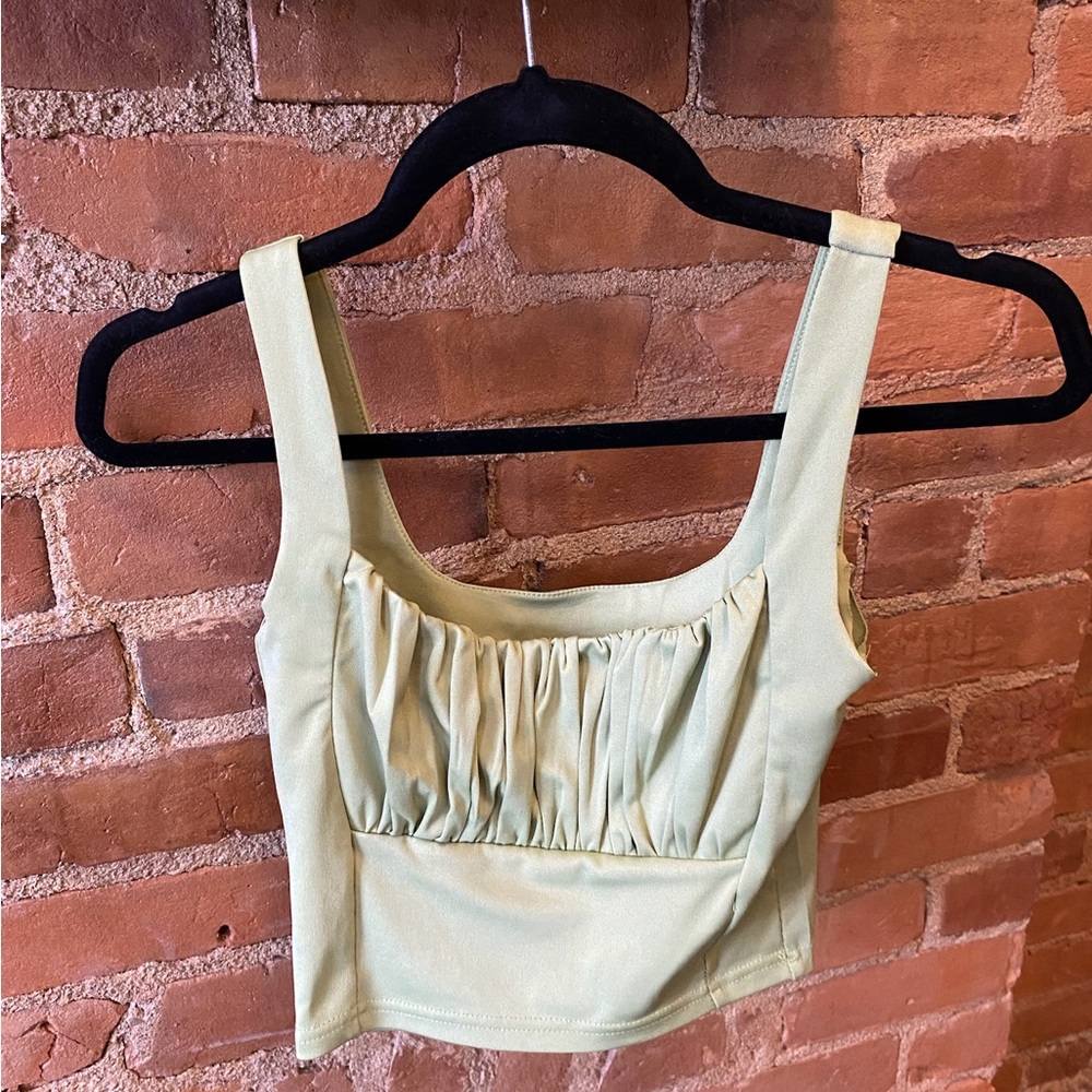 Cropped Green Tank